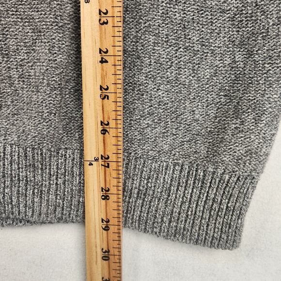 Prana North Loop Hooded Sweater Men’s SZ LG Knitted Gray Organic Cotton Slim - Picture 11 of 16